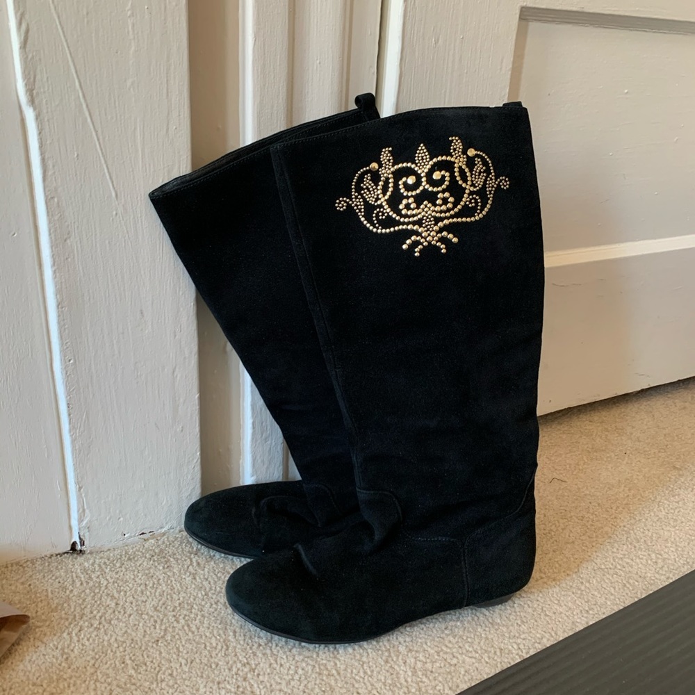 Wide calf knee-high boots
